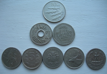 Coin size comparison.