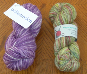Belamoden and GypsyKnits yarn.