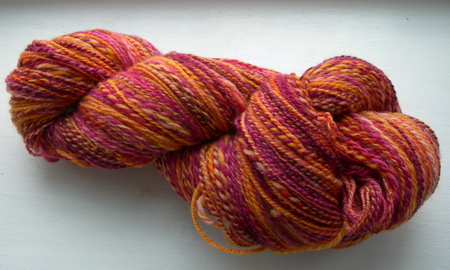 Merino skein, overplied.