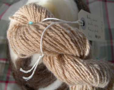 Camel yarn, 3 ply.