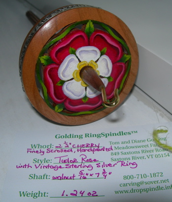 Tudor Rose spindle from Golding.