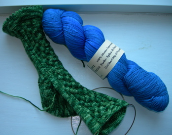 Sock and yarn.