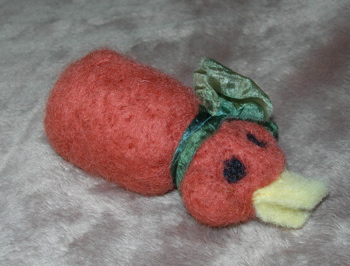 Needle felted duck.