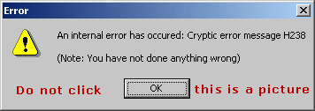 error dialog.