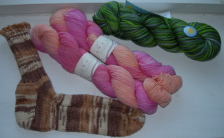 New yarn and finished socks.