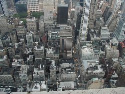 Looking down from Empire State Building.