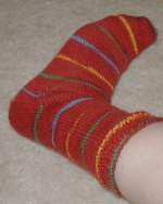 My first hand-knitted sock.