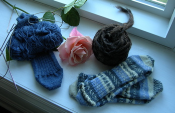 Socks and yarn.